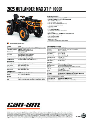 Čtyřkolky can-am OUTLANDER MAX XT-P 1000R