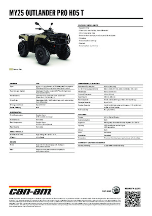 Čtyřkolky can-am OUTLANDER PRO HD5 T
