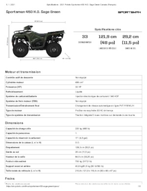 Čtyřkolky Polaris Sportsman 450 H.O.