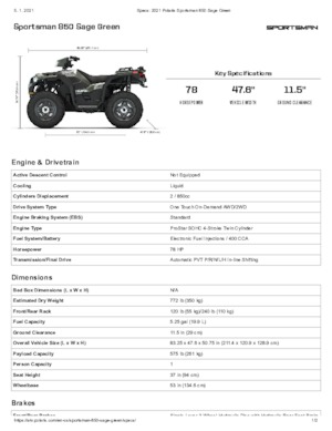 Čtyřkolky Polaris Sportsman 850