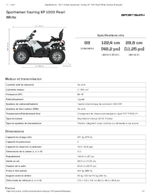 Čtyřkolky Polaris Sportsman touring XP 1000