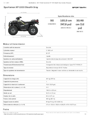 Čtyřkolky Polaris Sportsman XP 1000