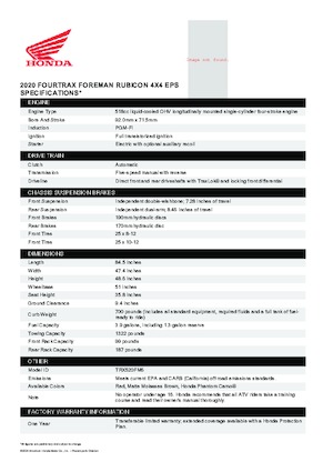 Čtyřkolky Honda TRX520FM6