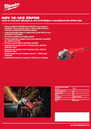 Úhlové brusky Milwaukee AGV 13-125 XSPDE