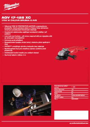 Úhlové brusky Milwaukee AGV 17-125 XC