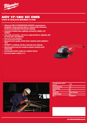Úhlové brusky Milwaukee AGV 17-180 XC DMS