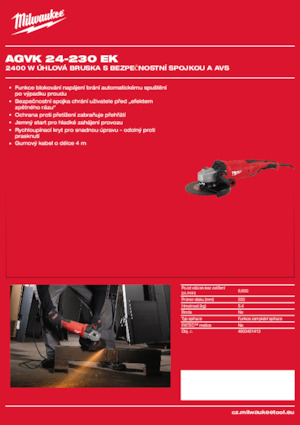 Úhlové brusky Milwaukee AGVK 24-230 EK
