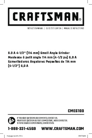 Úhlové brusky Craftsman CMEG100 
