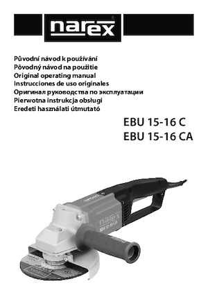 Úhlové brusky Narex EBU 15-16 C