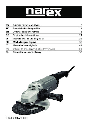 Úhlové brusky Narex EBU 230-23 HD