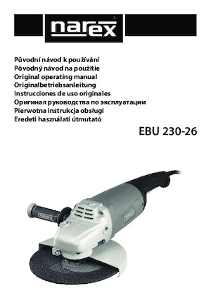 Úhlové brusky Narex EBU 230-26