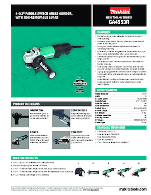Úhlové brusky Makita GA4553R 