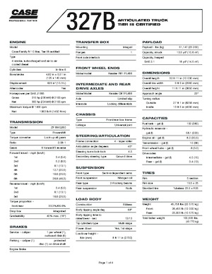 Kloubové dampry Case 327B 