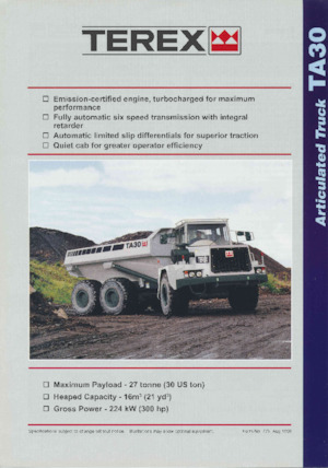 Kloubové dampry Terex TA30D