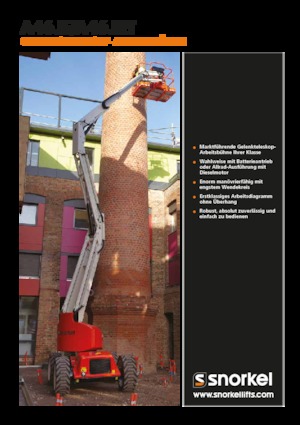 Kolové kloubové pracovní plošiny Snorkel A46JE