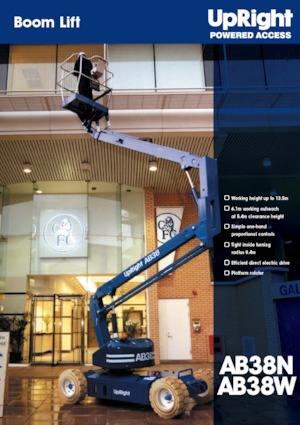 Kolové kloubové pracovní plošiny UpRight AB 38 N