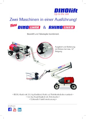 Kolové kloubové pracovní plošiny Dino Lift Dino 220XSE