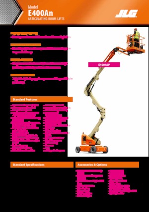 Kolové kloubové pracovní plošiny JLG E400AN