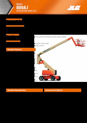 Kolové kloubové pracovní plošiny JLG H800AJ