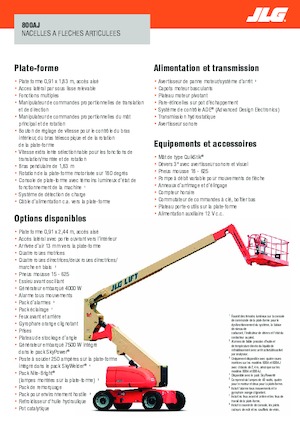 Kolové kloubové pracovní plošiny JLG H800AJ