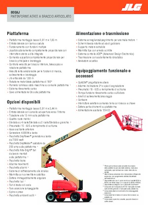 Kolové kloubové pracovní plošiny JLG H800AJ