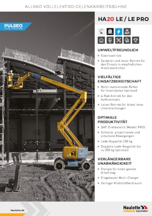 Kolové kloubové pracovní plošiny Haulotte HA20 LE PRO