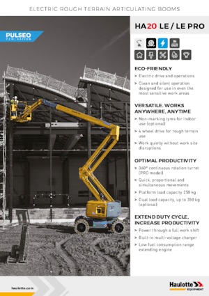 Kolové kloubové pracovní plošiny Haulotte HA20 LE PRO