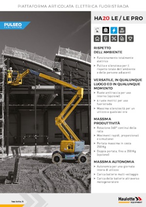 Kolové kloubové pracovní plošiny Haulotte HA20 LE PRO