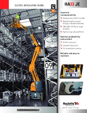Kolové kloubové pracovní plošiny Haulotte HA33 JE