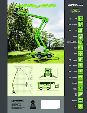 Kolové kloubové pracovní plošiny Niftylift SD64 4x4x4