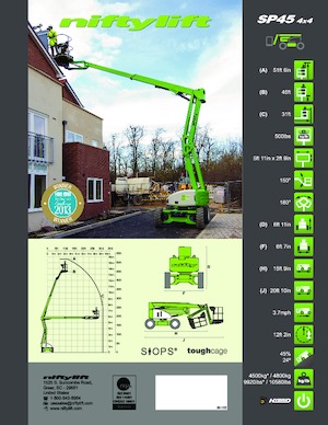Kolové kloubové pracovní plošiny Niftylift SP45 4x4