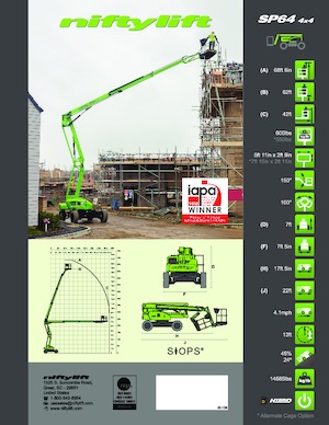 Kolové kloubové pracovní plošiny Niftylift SP64 4x4