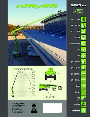 Kolové kloubové pracovní plošiny Niftylift SP85 4x4