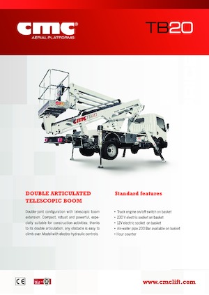 Přívěsné kloubové pracovní plošiny CMC TB20