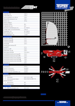 Pásové kloubové pracovní plošiny TEUPEN LEO23GT 