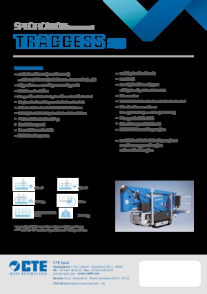 Pásové kloubové pracovní plošiny CTE Traccess 200