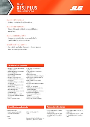 Pásové kloubové pracovní plošiny JLG X15J Plus