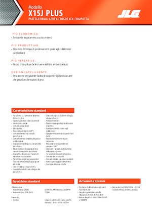 Pásové kloubové pracovní plošiny JLG X15J Plus