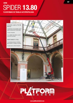 Pásové teleskopické pracovní plošiny Platform Basket SPIDER 13.80