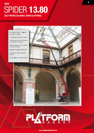 Pásové teleskopické pracovní plošiny Platform Basket SPIDER 13.80