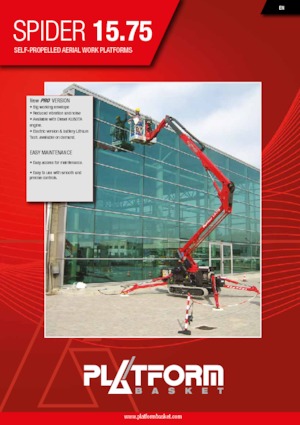 Pásové kloubové pracovní plošiny Platform Basket SPIDER 15.75 PRO