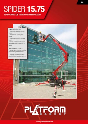 Pásové kloubové pracovní plošiny Platform Basket SPIDER 15.75 PRO