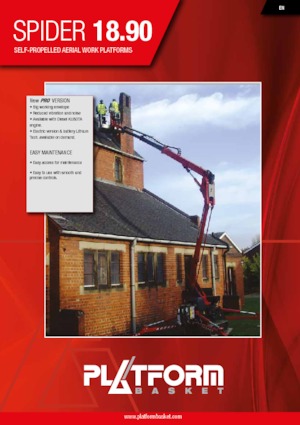 Pásové kloubové pracovní plošiny Platform Basket SPIDER 18.90 PRO