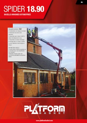 Pásové kloubové pracovní plošiny Platform Basket SPIDER 18.90 PRO