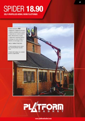 Pásové kloubové pracovní plošiny Platform Basket SPIDER 18.90 PRO