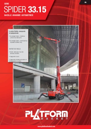 Pásové teleskopické pracovní plošiny Platform Basket SPIDER 30 T