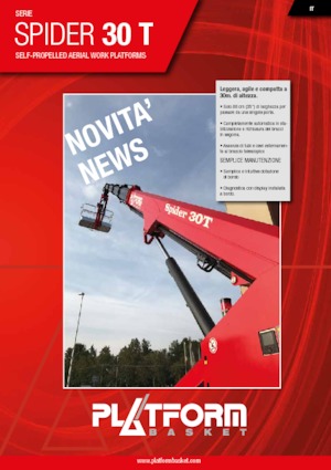 Pásové teleskopické pracovní plošiny Platform Basket SPIDER 30 T