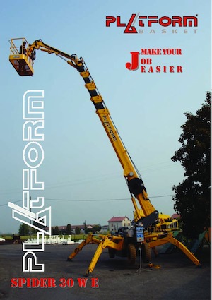 Pásové teleskopické pracovní plošiny Platform Basket SPIDER 30 WE