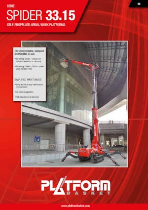 Pásové kloubové pracovní plošiny Platform Basket SPIDER 33.15