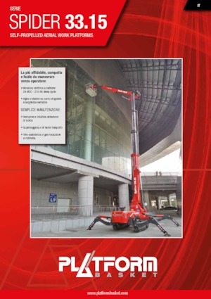 Pásové kloubové pracovní plošiny Platform Basket SPIDER 33.15